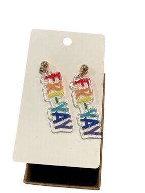 Fruity Rainbow 'FRI-YAY' Dangle Earrings